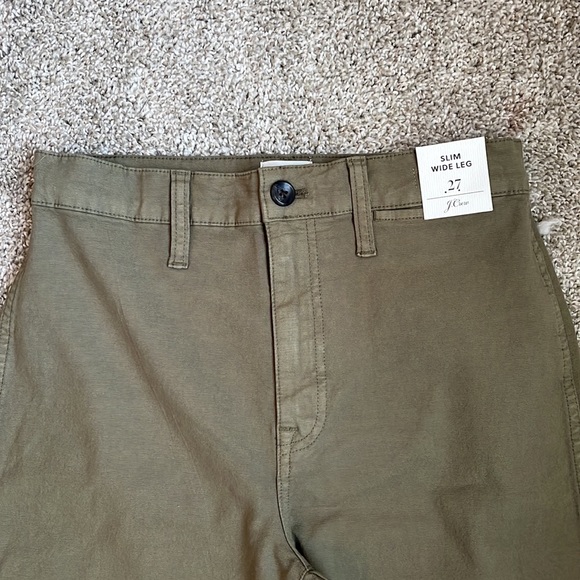 NWT Army Green J Crew Pants - Picture 2 of 3